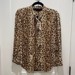 Womens J.Crew Leopard Blouse - Small